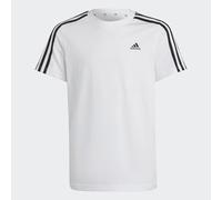 Adidas Unisex Kinder Essentials 3-Stripes Cotton Tee, White/Black, 11-12 Years