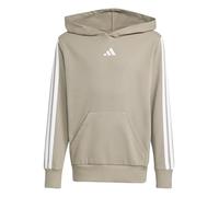 adidas Unisex Kinder Essentials 3 Stripes Hoodie, Silver Pebble/White, 11-12 Years