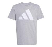 adidas Unisex Kinder Essentials Big Logo Shirt, medium Grey Heather/White, 7-8 Years