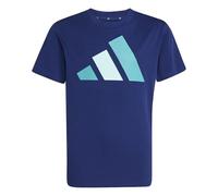 adidas Unisex Kinder Essentials Big Logo T-Shirt, Dark Blue/Pure Teal/Halo Mint, 9-10 Years