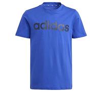 adidas Unisex Kinder Essentials Linear Logo Cotton Tee, semi Lucid Blue/Legend Ink, 9-10 Years