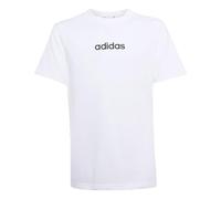 Adidas T-Shirt Essentials LINEAR Logo - Unisex Kinder - Weiß/Schwarz - 13-14 Jahre