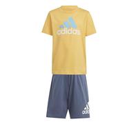 adidas Unisex Kinder Essentials Logo Tee and Short Set, semi spark/MULTICOLOR, 5-6 Years