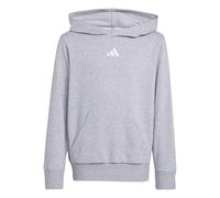 adidas Unisex Kinder Essentials Pocket Hoodie Sweatshirt, medium Grey Heather/White, 7-8 Years