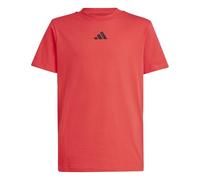 adidas Unisex Kinder Essentials Shirt, Pure Ruby/Black, 7-8 Years