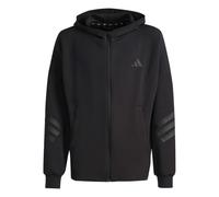 adidas Unisex Kinder Future Icons 3 Stripes Full Zip Hoodie Sweatshirt, Black/Black, 9-10 Years