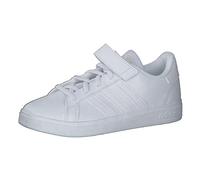 Adidas Unisex Kinder Grand Court Court Elastic Lace and Top Strap Shoes, Cloud White/Cloud White/Grey One, 32 EU