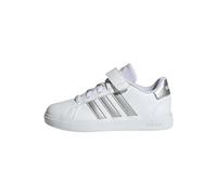 Adidas Grand Court Court Elastic Lace And Top Strap Schuh Sneaker weiss 33