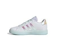 adidas Unisex Kinder Grand Court Lifestyle Lace Tennis Shoes, FTWR White/Flash Aqua/Halo Mint, 28 1/2 EU