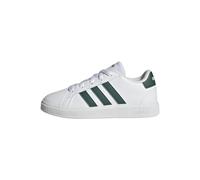 Adidas Unisex Kinder Grand Court Lifestyle Tennis Lace-Up Shoes, Cloud White/Green/Cloud White, 36 2/3 EU