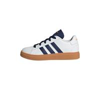 adidas Unisex Kinder Grand Court Lifestyle Tennis Lace-Up Shoes, FTWR White/Dark blue/GUM10, 40 EU