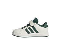 Adidas Unisex Kinder Grand Court Lifestyle Tennis Lace-Up Shoes, Off White/Collegiate Green/Core Black, 30 1/2 EU