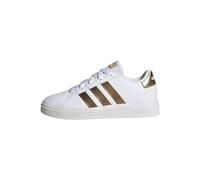 Adidas Unisex Kinder Grand Court Sustainable Lace Shoes, Cloud White/Cloud White/Matte Gold, 36 2/3 EU