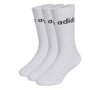 adidas Unisex Kinder LINEAR KIDS CREW 3 PAIRS PER PACK SOCKS, white/white/white, 3-4 Years
