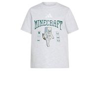 adidas Unisex Kinder Minecraft Skeleton Shirt, Light Grey Heather, 6-7 Years