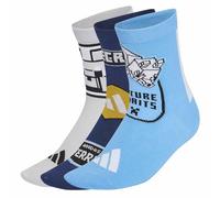 adidas Unisex Kinder Minecraft Youth Socks Socks, lgh solid grey/blue burst/dark blue, 3-4 Years
