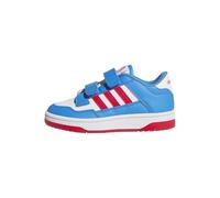 Sneaker ADIDAS SPORTSWEAR "RAPID COURT KIDS", Mädchen, Gr. 28, lucid ray blau, pure ruby, cloud weiß, Synthetik, Schuhe Sneaker, für Kinder (51321164-28) lucid ray blau, pure ruby, cloud weiß