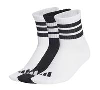 adidas Unisex Kinder RIBBED 3PP SOCKS, white/white/black, 3-4 Years