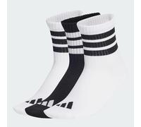 adidas Unisex Kinder RIBBED 3PP SOCKS, white/white/black, 6-7 Years