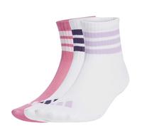 adidas Unisex Kinder RIBBED 3PP SOCKS, White/White/Pink Fusion, 3-4 Years