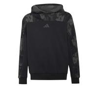 adidas Unisex Kinder Seasonal Essentials Camo French Terry Hoodie Juniors Sweatshirt, Black/Carbon, 5-6 Years