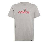 adidas Unisex Kinder Sport Inspired Linear Graphic Junior Shirt, medium Grey Heather, 9-10 Years