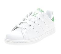 adidas Unisex-Kinder Stan Smith Basketballschuhe, Weiß (Ftwwht/Ftwwht/Green), 30 EU