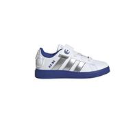 adidas Unisex Kinder Star Wars Droids Grand Court 2.0 Elastische Spitze Sportswear Schuhe (kleines Kind) Sneaker, Weiß/Silber Metallic/Team Royal Blue, 1.5 Big Kid