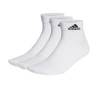 adidas Unisex Kinder Thin and Light Ankle Socks 3 Pairs, White / Black, 6-7 Years