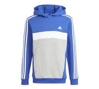 adidas Unisex Kinder Tiberio 3-Stripes Colorblock Fleece Hoodie Kids, Semi Lucid Blue/White/Medium Grey Heather, 15-16 Years