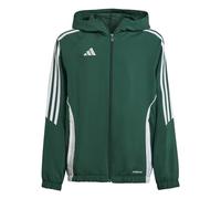 adidas Unisex Kinder Tiro24 Windbreaker Kids Coat, team dark green/white, 9-10 Years