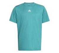 adidas Unisex Kinder Train Essentials Logo Regular Fit T-Shirt Junior, Pure Teal/White, 11-12 Years