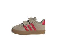 adidas Unisex Kinder VL Court 3.0 Hook and Loop Shoes Kids, Blanch Cargo/Pure Ruby/Gold met., 31 EU