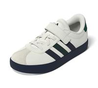 adidas Unisex Kinder VL Court 3.0 Hook and Loop Shoes Kids, core White/Collegiate Navy/Collegiate Green, 35 EU