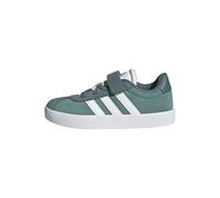 adidas Unisex Kinder VL Court 3.0 Hook and Loop Shoes Kids, Powder Teal/Cloud White/Preloved Teal, 33 EU
