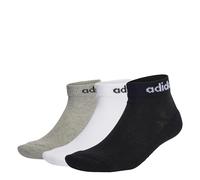 3er Pack adidas Linear Cushioned Ankle Socken 83F7 - mgreyh/white/black 40-42