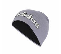 adidas Unisex Linear Beanie Hat, Slate/Black/Off White, S-M