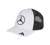 adidas Unisex Mercedes - AMG Petronas Formula ONE Team Snapback Star Trucker Cap, White/Black, L
