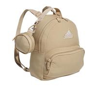 adidas Unisex Mini Rucksack für Damen - Kleine Tasche für Reisen, Fitnessstudio, Festival & mehr Mini Rucksack Tasche, Warmes Sandsteinbeige/Wonder Alumina Grey, Eine Größe, Mini Rucksack für Damen