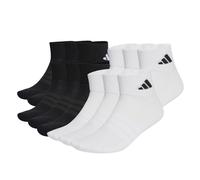 Kurzsocken ADIDAS ORIGINALS "Socken Cushioned Essentials Ankle Socks 12P 12er Pack", Herren, Gr. 43-45, bunt (weiß, schwarz), Obermaterial: 57% Baumwolle CO. 40% Polyester PES. 2% Elasthan EL. 1% Poly