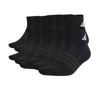 adidas Unisex Quarter Socken, 12er Pack - Cushioned Essentials Ankle Socks, Logo, gepolstert, einfarbig 43-45 Schwarz