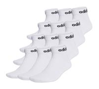 Kurzsocken ADIDAS ORIGINALS "Socken Linear Cushioned Ankle 12er Pack", Herren, Gr. 40-42, braun (weiß), Obermaterial: 71% Baumwolle CO. 26% Polyester PES. 2% Elasthan EL. 1% Nylon NY., Socken (3315352