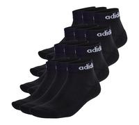 adidas Unisex Quarter Socken, 12er Pack - Linear Cushioned Ankle, Logo, gepolstert, einfarbig 46-48 Schwarz