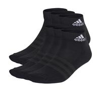 adidas Unisex Quarter Socken, 6er Pack - Cushioned Sportswear Ankle, Logo, gepolstert, einfarbig Schwarz 37-39