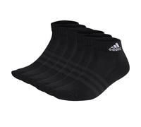 adidas Unisex Quarter Socken, 6er Pack - Cushioned Sportswear Ankle, Logo, gepolstert, einfarbig Schwarz 40-42