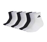 adidas Unisex Quarter Socken, 9er Pack - Thin & Light Sportswear Ankle Socks, Logo, einfarbig Schwarz/Grau/Weiß 43-45