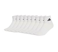 adidas Unisex Quarter Socken, 9er Pack - Thin & Light Sportswear Ankle Socks, Logo, einfarbig Weiß 37-39
