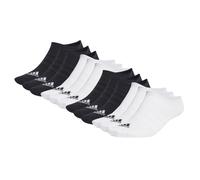adidas Unisex Sneaker Socken, 12er Pack - Sportswear Thin No-Show, Logo, einfarbig 2xSchwarz/2xWeiß 40-42