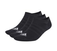 adidas Unisex Sneaker Socken, 3er Pack - Sportswear Thin No-Show, Logo, einfarbig Schwarz 40-42