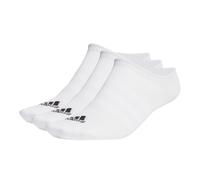 adidas Unisex Sneaker Socken, 3er Pack - Sportswear Thin No-Show, Logo, einfarbig Weiß 46-48